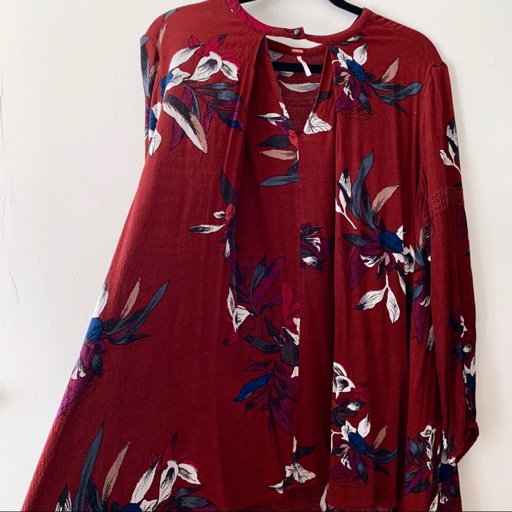 Free People Tree Swing Scarlet Orchid Tunic Dress - Picture 4 of 8